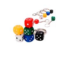 Jogo Com 12 Chaveiros Dados Dadinhos Coloridos