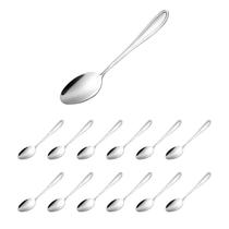 Jogo com 12 Colher de Mesa de Aço Inox com Acabamento Polido