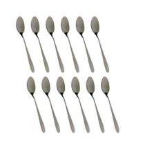 Jogo Com 12 Colheres de Chá Sobremesa Aço Inox Imporiente.