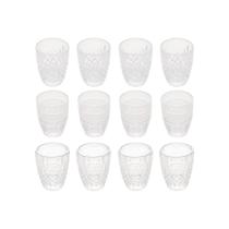 Jogo com 12 Copinhos Para Shot 65ml Vidro Temperado 3 Modelos Lyor