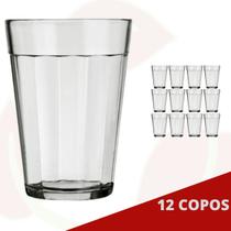 Jogo com 12 Copos Americano 190ML Clássico Padaria Bar