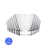 Jogo com 12 Copos de Vidro Grosso 350ml Rocks Ilhabela Robusto Sofisticado para Drinks Caipirinha Nadir
