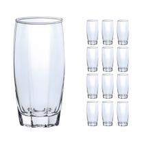 Jogo com 12 Copos Vidro Florence Luxo 370ml Transparente