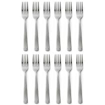 Jogo Com 12 Garfo de Mesa Aço Inox Modelo Clássico 20,5cm