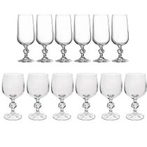 Jogo com 12 Taças Vinho e Champanhe Linha Claudia - Fullfit