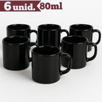 Jogo com 12 Xícaras de Cerâmica Borda Detalhe Esmaltada Caneca 80ml Preta Rústica para Café Chá Jogo com 12 Xícaras de Cerâmica Borda Detalhe Esmaltada Caneca 80ml Preta Rústica para Café Chá