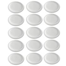 Jogo Com 15 Pratos Rasos 25Cm Em Porcelana Para Restaurante E Buffet - Brasa Store