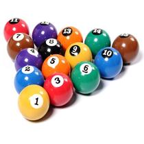 Jogo com 16 Bolas de Sinuca/ Bilhar / Snooker - 54mm - Produto Nacional - Cód. 54.07