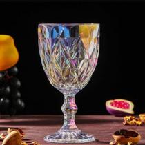 Jogo com 18 Taças Diamante Elegante Eventos Rainbow Colorida