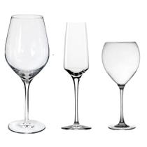 Jogo Com 18 Taças Em Vidro Pasabahce Vinho Água Champanhe.