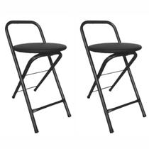 Jogo Com 2 Banquetas Baixa Banco Dobrável Para Acampamento Camping Pesca Cor Preta Jogo Com 2 Banquetas Baixa Banco Dobrável Para Acampamento Camping Pesca Cor Preta