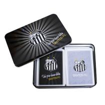 Jogo Com 2 Baralhos Dentro Da Lata Santos