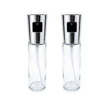 Jogo com 2 borrifadores spray para azeite e vinagre em vidro e inox para cozinha Jogo com 2 borrifadores spray para azeite e vinagre em vidro e inox para cozinha