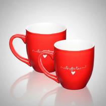 Jogo com 2 Caneca em Porcelana L'amour Vermelha 300ml Jogo com 2 Caneca em Porcelana L'amour Vermelha 300ml