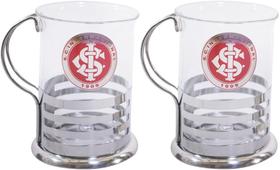 Jogo com 2 Canecas De Vidro 200ml Internacional