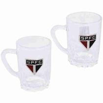 Jogo Com 2 Canecas De Vidro 90ml - SPFC - Mileno Jogo Com 2 Canecas De Vidro 90ml - SPFC - Mileno
