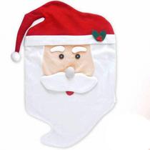 Jogo Com 2 Capas De Encosto Para Cadeira Natal Papai Noel Jogo Com 2 Capas De Encosto Para Cadeira Natal Papai Noel