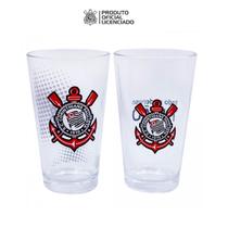 Jogo com 2 Copos de Vidro 475ml Oficial Licenciado Corinthians Jogo com 2 Copos de Vidro 475ml Oficial Licenciado Corinthians