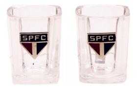 Jogo Com 2 Copos De Vidro Para Shot 70ml Do São Paulo Oficial Licenciado - MILENO Jogo Com 2 Copos De Vidro Para Shot 70ml Do São Paulo Oficial Licenciado - MILENO