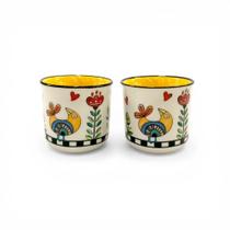 Jogo com 2 Copos para Espresso em Porcelana Egan Italy Cocorico Amarelo 90ml: Vitalidade e Alegria em cada Gole Jogo com 2 Copos para Espresso em Porcelana Egan Italy Cocorico Amarelo 90ml: Vitalidade e Alegria em cada Gole