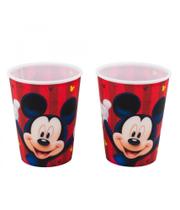 Jogo Com 2 Copos Plástico Mickey 400ml Disney - Minas de Presentes