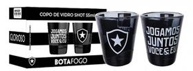 Jogo com 2 Copos Shot Times de Futebol Oficial 55 ML Allmix Cor:Botafogo