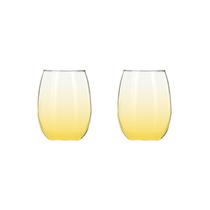 Jogo Com 2 Copos Stempless Degrade 430ml Libbey - Amarelo