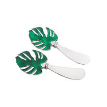 Jogo com 2 espátulas costela de adão verde 4,5 x 12cm rojemac