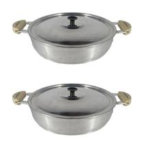 Jogo Com 2 Frigideiras Aluminio Polido de 36cm e 45 cm Jogo Com 2 Frigideiras Aluminio Polido de 36cm e 45 cm