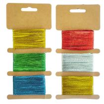 Jogo com 2 Kits de Fitas Metalizadas Decorativas 5mx0,3cm Cada Fita