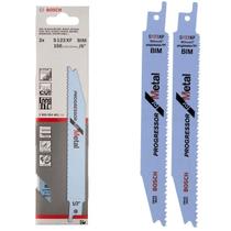 Jogo com 2 Lâminas para Serra Sabre Bosch S123XF para Cortar Metal 2 608 654 401 Jogo com 2 Lâminas para Serra Sabre Bosch S123XF para Cortar Metal 2 608 654 401