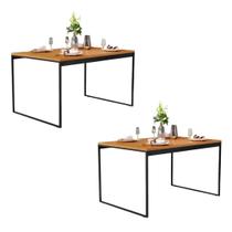 Jogo com 2 Mesas de Jantar 80x80cm Para Cozinha Sem as Cadeiras Jogo com 2 Mesas de Jantar 80x80cm Para Cozinha Sem as Cadeiras