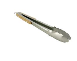 Jogo com 2 Pegadores Inox com Cabo Bambu 27 cm Mimo Style Jogo com 2 Pegadores Inox com Cabo Bambu 27 cm Mimo Style