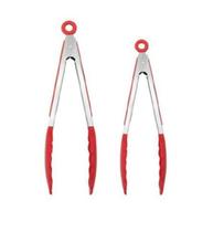 Jogo Com 2 Pinças Pegador Em Silicone De 29,5 E 25,5 Cm.