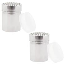 Jogo com 2 Porta Temperos Aço Inox 300ml Cada Multiuso Jogo com 2 Porta Temperos Aço Inox 300ml Cada Multiuso