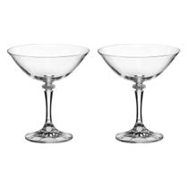 Jogo com 2 Taças De Cristal Champagne Coupe 180 ml Branta/Kleopatra Bohemia