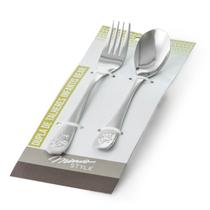 Jogo com 2 Talheres Inox Infantis Bear - Mimo Style - AT14IF2