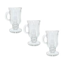 Jogo Com 3 Canecas Pub Irlandês Irish Coffee Xicaras Taças Café Cappuccino Chocolate 230ml Alça Resistente Jogo Com 3 Canecas Pub Irlandês Irish Coffee Xicaras Taças Café Cappuccino Chocolate 230ml Alça Resistente