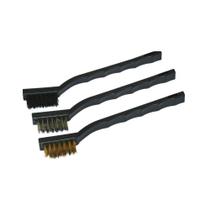 Jogo com 3 escovas de aço (cabo em plástico) 3x7 - 7 - 1221007 - Crownman