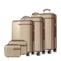 Jogo Com 3 Malas Polo King Cairo ABS Cadeado + 2 Frasqueiras