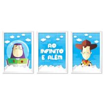 Jogo com 3 quadros toy story - Pôster No Quadro