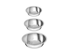 Jogo Com 3 Tigelas De Aço Inox Cozinha 19, 21 E 23 Cm Jogo Com 3 Tigelas De Aço Inox Cozinha 19, 21 E 23 Cm