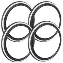 Jogo Com 4 Bandas Faixas Brancas Filetes Para Pneu Aro 14