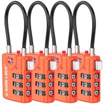 Jogo com 4 Capas de Bagagem Sure Lock - Aprovado pela TSA - Laranja