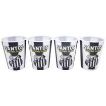 Jogo com 4 copos 3d 400ml - santos Jogo com 4 copos 3d 400ml - santos