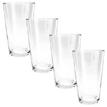 Jogo com 4 Copos de Vidro Água Suco Refrigerante Pádua 485ml