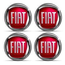 Jogo com 4 Emblemas Adesivos Calota Fiat Resinado 48mm Jogo com 4 Emblemas Adesivos Calota Fiat Resinado 48mm