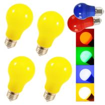 Jogo Com 4 Lâmpadas Led Ideal Para Decoração Iluminação Festivais Jardins, Cor Amarelo E277W