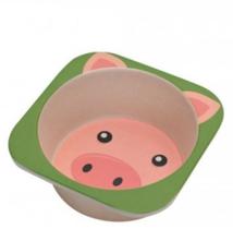 Jogo com 4 Pratos Bowl Mimo MB20198 Bambu Colorido Jogo com 4 Pratos Bowl Mimo MB20198 Bambu Colorido