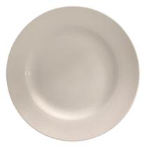 Jogo com 4 Pratos Rasos Porcelana Bordas em Relevo 29cm - Saldão